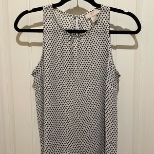 Loft shell-style tank top - business casual - Petite Small - Black + White